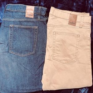 38x30 Goodfellow & Co Men’s Pants Jeans Straight fit Set of 2 Blue & Tan